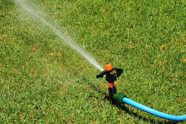 open water sprinkler for maintaining grass