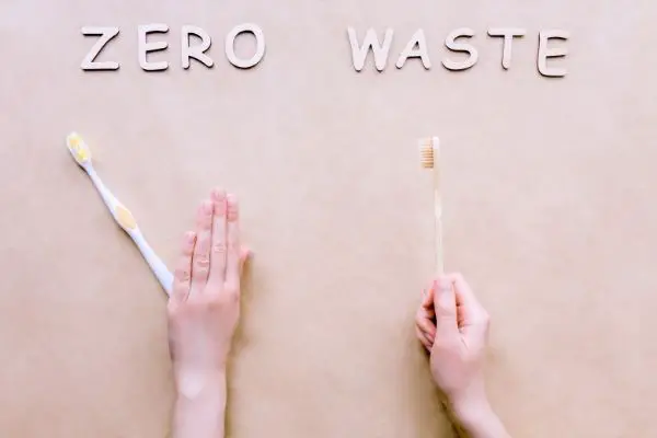 zero waste bamboo toothbrush vs plastic toothbrush