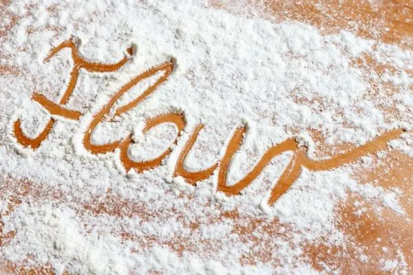 flour written on flour