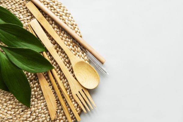 reusable bamboo cutlery set