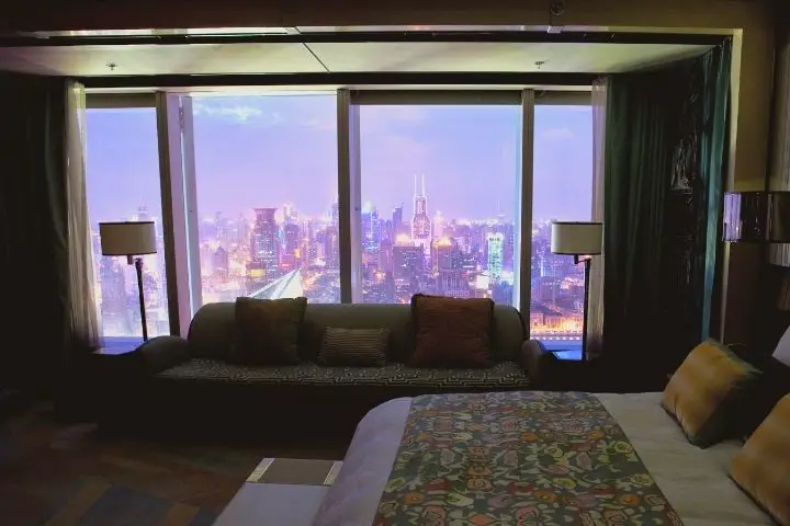 View Of The Night City From A Room