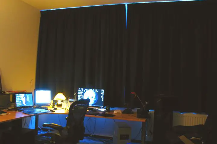 A Room With Blackout Curtains Without Daylight