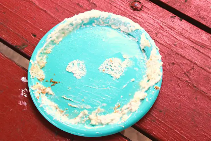 Dirty Blue Paper Plate