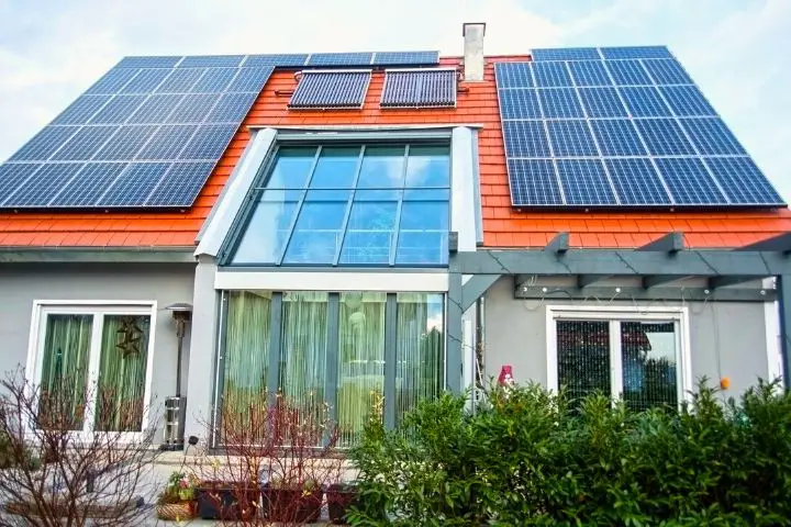 Solar Panels On A Roof