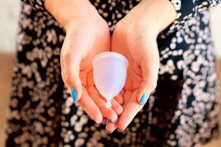 Woman With Menstrual Cup