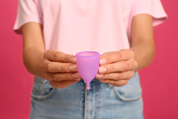 Woman With Menstrual Cup