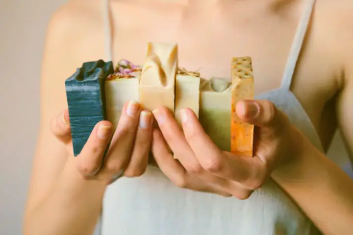 Woman With Bar Soaps