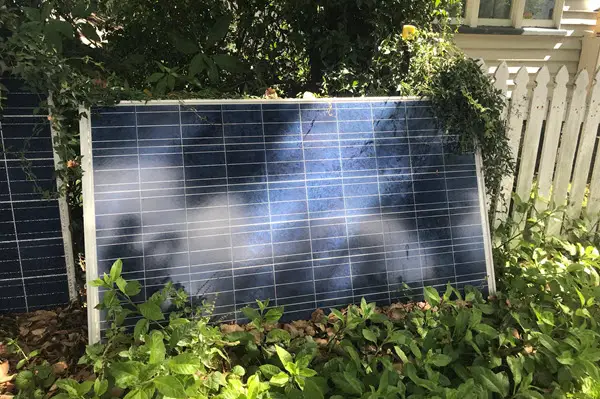 Solar Panel Installed On Fence
