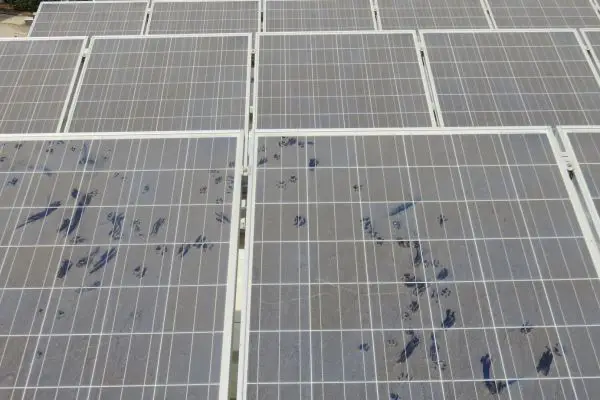 A Set Of Dirty Solar Panels